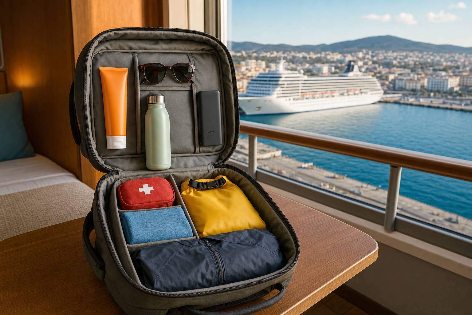 Mochila de excursiones para crucero: qué llevar en cada escala (playa, senderismo y visitas urbanas)